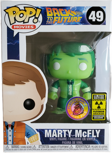 Funko POP! Movies - Back to the Future - Marty McFly #49 (Plutonium Glow in the Dark Limited Edition Convention Exclusive, Plastic Empire 3000 PCS)