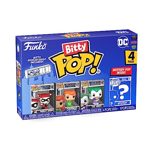 Funko Bitty POP! DC - Harley Quinn, the Joker, Poison Ivy and A Surprise Mystery Mini Figure!