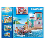 Playmobil 70279 Family Fun Waterfront Ice Cream Shop, for Children Ages 4+