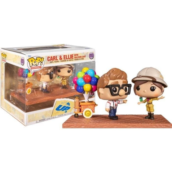 Funko Pop! Moment Disney Pixar Up Carl & Ellie with Balloon Cart Vinyl Figures - Special Edition Exclusive
