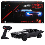 Hot Wheels R/C The Batman Batmobile, Remote-Controlled 1:10 Scale Toy Vehicle from the Movie, USB Rechargeable Controller