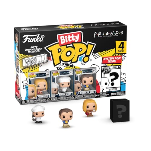 Funko Bitty Pop! Friends - Phoebe 4PK - Phoebe Buffay™, Monica Geller™, Chandler Bing™ and A Surprise Mystery Mini Figure!