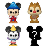 Funko Bitty POP! Disney - Sorcerer Mickey, Dale, Princess Minnie and A Surprise Mystery Mini Figure - 0.9 Inch (2.2 Cm) Collectable - Stackable Display Shelf Included - Gift Idea - Cake Topper