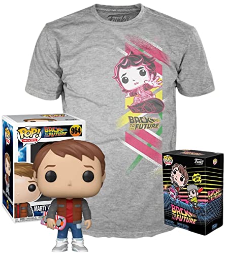 Funko 49057 Pop! & Tee Movies: Back to The Future - Marty McFly with Hoverboard (Includes Special Edition Pop! #964) - X-Large