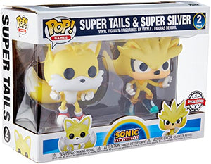 Funko 48283 Pop! Games: Sonic The Hedgehog - Super Tails & Super Silver (2-Pack Special Edition)