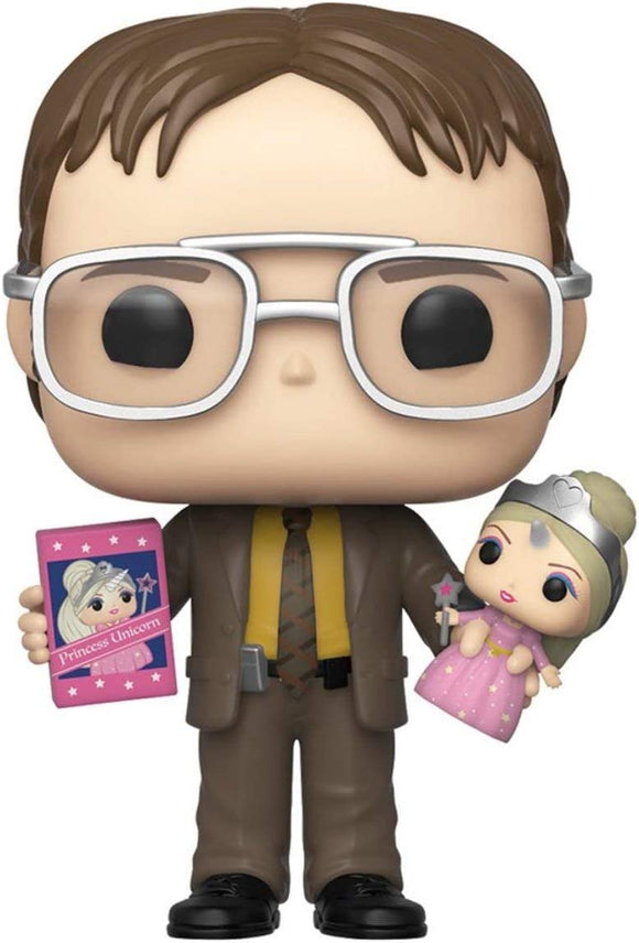 Funko 48500 Pop! Television: The Office - Dwight Schrute with Princess Unicorn (Limited Exclusive) #1009