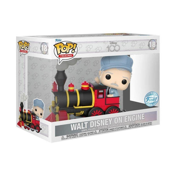 Funko POP Trains: Walt on Engine - Disney's 100th Anniversary - Amazon Exclusive Collectable Vinyl Figurine in Display Box - 1st of 4 to collect and Ornament for Fans