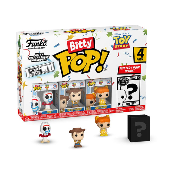 Funko Bitty Pop! Toy Story - Forky 4PK - Forky, Woody, Gabby Gabby and A Surprise Mystery Mini Figure!