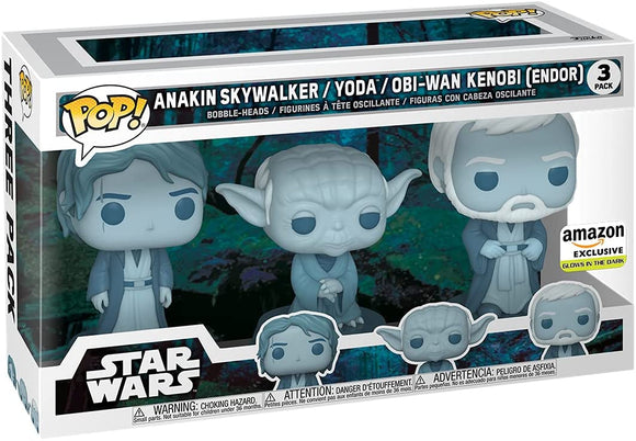 Funko Pop! Star Wars Anakin Yoda Obi-Wan Glow In the dark 